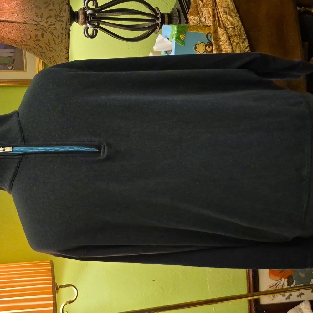 Peter Millar Xl Charcoal Gray With 1/4 Zip Mock Turtleneck.100% Cotton.($1538A)